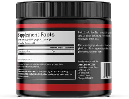 X-CREATINE Pure Micronized Creatine Monohydrate Powder - Supports Muscle Strength, Power, and