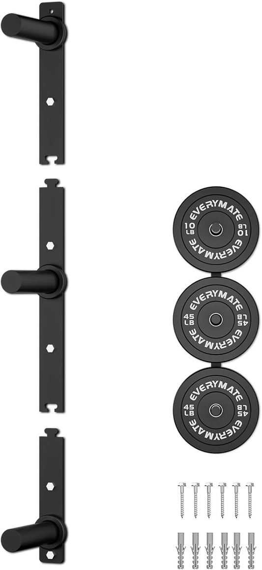 Weight Plate Storage Rack, Olympic Weight Plate Holder, Bumper Plate Storage, Home Gym Organizer