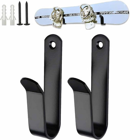 Snowboard Wall Mount & Skateboard Display Rack - Horizontal Hanger Clips for Snowboards