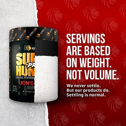 ALPHA LION Pre Workout Powder, Beta Alanine, L-Taurine & Tri-Source Caffeine for Sustained Energy &