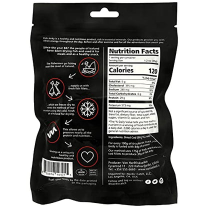 Nordic Catch Freeze Dried Cod Bites Seafood Snacks - Chips made from Wild Caught Icelandic Cod Fish