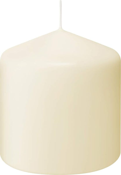 BOLSIUS 6 Ivory Pillar Candles Bulk - 3x3 Inches Candle Set - 25+ Hours Clean Burning - No Palm Oil