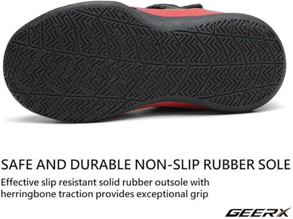 GEERX Dino Kids Boys Basketball Shoes Non Slip High Top Ankle Protection Sport Athletic Boy Sneakers