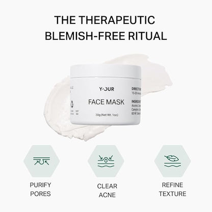 Y?™OUR Purifying Detox Face Mask: Blackhead, Whitehead & Pore Remover; Anti-Acne & Pimple Care;