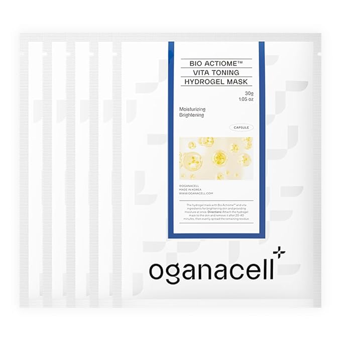 Vita Gel Hydro Facial Mask 5PCS - Brightening Glow & Even Skin Tone, Korean Spa-Strength Gel Mask
