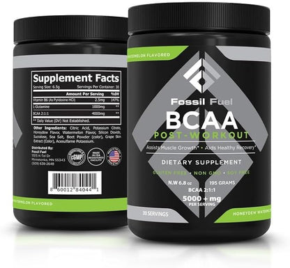 Fossil Fuel BCAA Sugar-Free Post-Workout Powder with BCAA?™s, Glutamine, Vitamin B6 After Workout