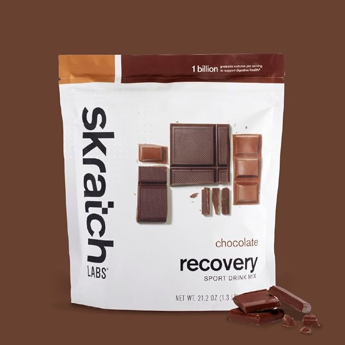 Skratch Labs Post Workout Recovery Drink Mix with Chocolate, (21.2 oz, 12 Servings) with Complete
