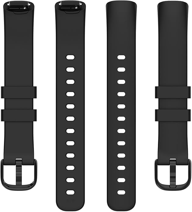 2 Pack Compatible with Fitbit Inspire 3 Bands, 15.4mm Width Soft Silicone Adjustable Sport