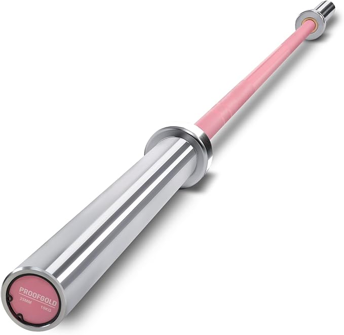 PROOFGOLD 6.6ft/7ft Olympic Barbell Bar 35Lb(15kg)/45LB(20kg) Barbell,Bench Press Bar for Squats