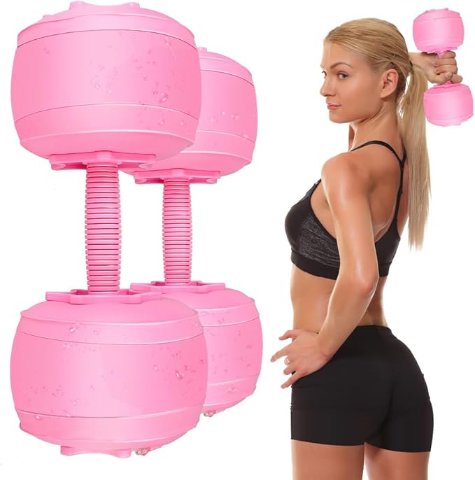 Water Filled Dumbbells Set - Water Filled Weights - Portable Travel Weights - Weights Adjustable