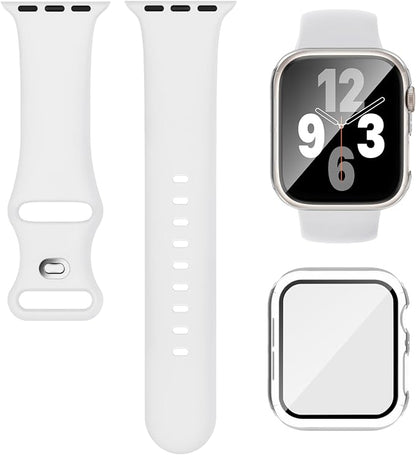 Compatible for Apple Watch Series 11 10 Band 42mm and Case with Screen Protector, Soft Silicone