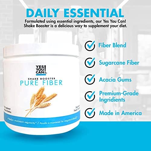 Yes You Can! Shake Booster Pure Fiber, Add to Complete Meal Replacement Shakes or Protein Shakes