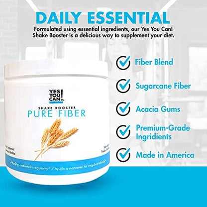 Yes You Can! Shake Booster Pure Fiber, Add to Complete Meal Replacement Shakes or Protein Shakes