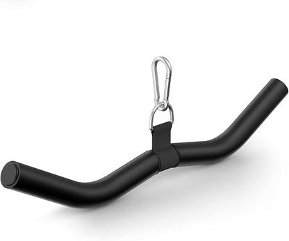 LAT Pulldown Attachments, Black Steel LAT Bar Cable Attachments Handles, Home Gym Cable Machine