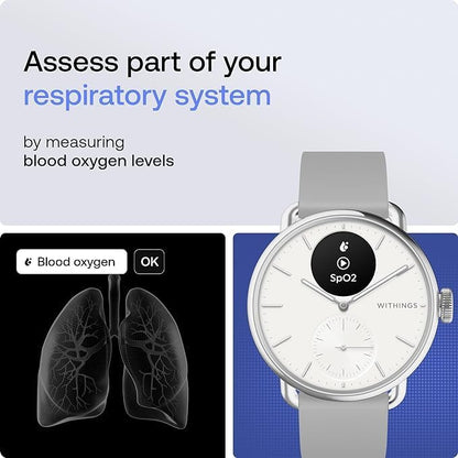 Withings ScanWatch 2 - Hybrid Smart Watch, Heart Rate Monitoring, Fitness Tracker, Cycle Tracker