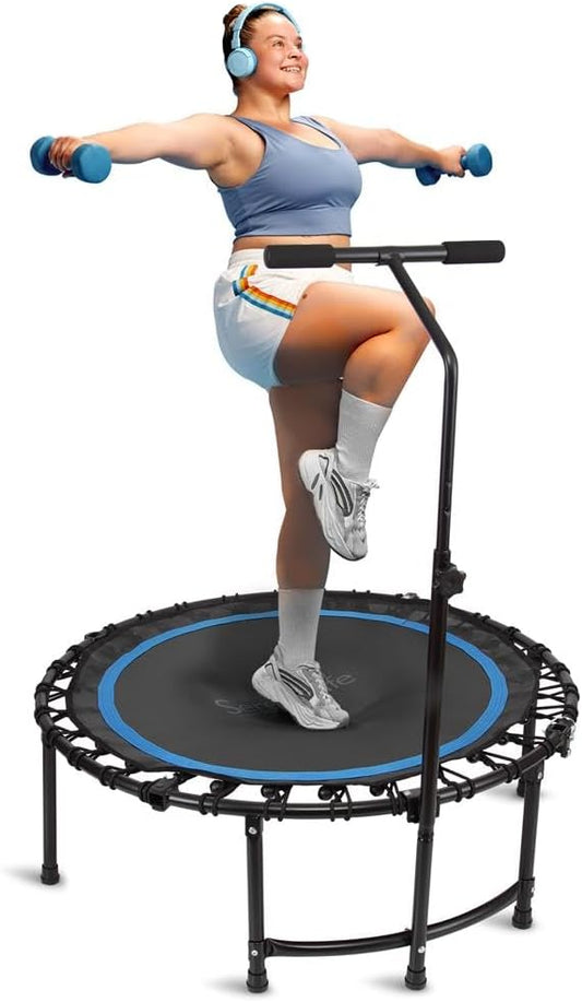SereneLife 40"/50" Mini Trampoline for Adults - 450/550LBS Fitness Trampoline with Reinforced