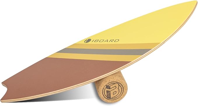 Premium Balance Board Trainer With Rollers - 10 Layer Wooden Exercise Non-slip Surface Fish Tail