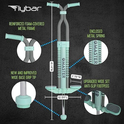 Flybar Master Pogo Stick for Kids Ages 9+, 80–160 lbs – Easy Grip Handles – Active Exercise Toy for