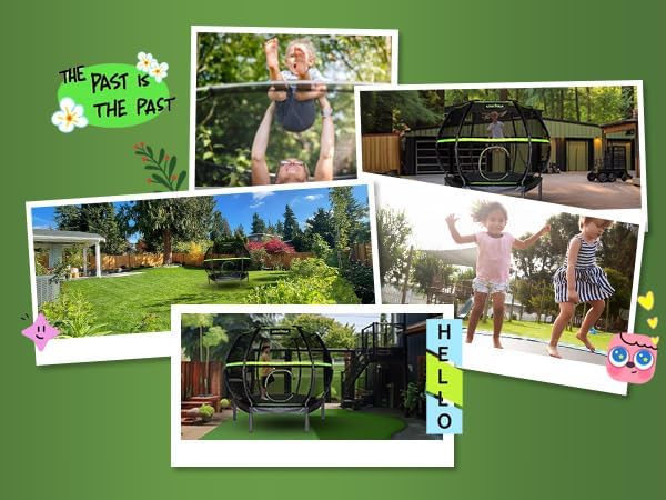 Trampoline for Kids, Heavy Duty Recreational Trampolines Toddler Trampoline with Enclosure Net