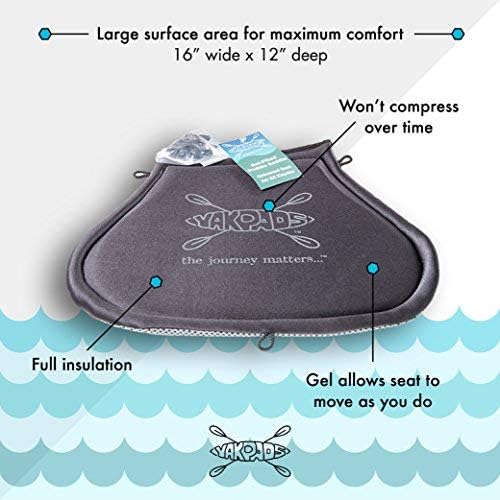 Cascade Creek Cushioned Seat Pad by, Gel Seat Pad for Kayaks and Kayak Accessories, for Outdoor