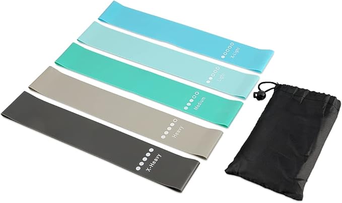 Resistance Bands Set, Workout Bands with Handles, Door Anchor, Ankle Straps and Carry Bag, Exercise