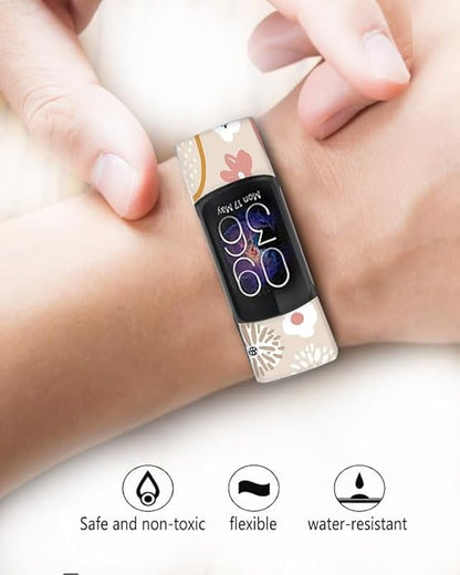 Sport Bands Compatible with Charge 6 /Charge 5 for Women Men,Soft Waterproof Replacement Straps