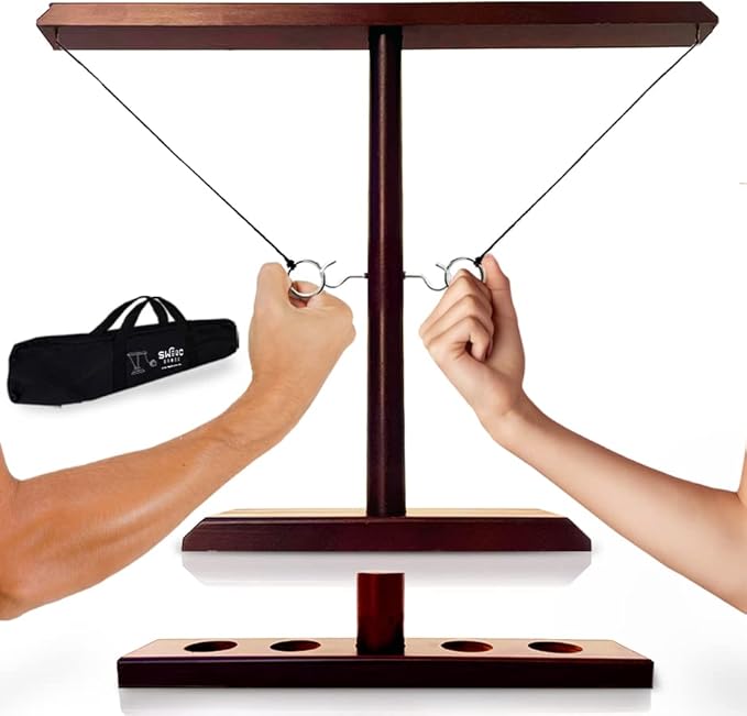 Swooc Games® - Battle Hooks XL Hook and Ring Game with Ladder - 20 Second Set Up - Hook and Ring