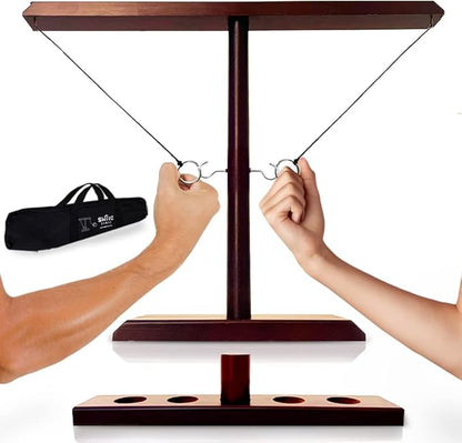Swooc Games® - Battle Hooks XL Hook and Ring Game with Ladder - 20 Second Set Up - Hook and Ring