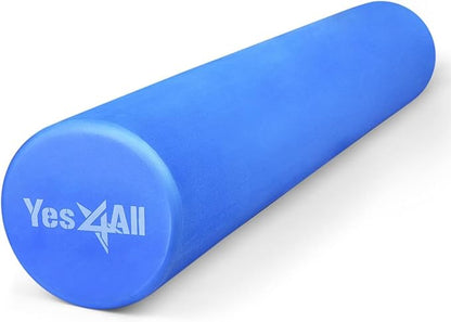 Yes4All EVA Firm Foam Roller for Back - Round Back Roller for Exercise, Yoga & Pilates 12/18/24/36