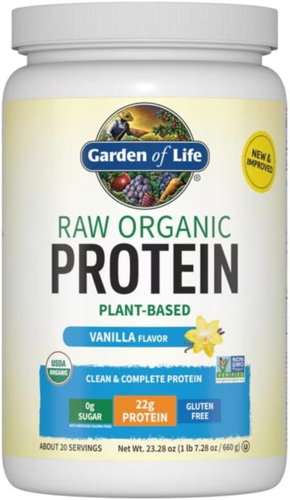 Garden of Life Protein Powder, Vegan Protein Powder, BCAA, Probiotics & Digestive Enzymes, Gluten &
