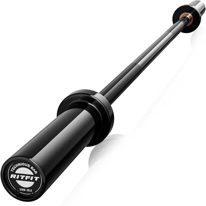 RITFIT Olympic Barbell 4ft/4.8ft/6ft - 2 Inch Weight Bar for Strength Training, Weightlifting