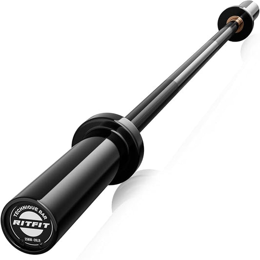RITFIT Olympic Barbell 4ft/4.8ft/6ft - 2 Inch Weight Bar for Strength Training, Weightlifting