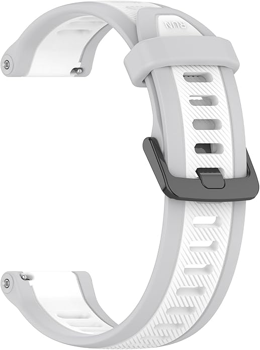 Compatible with Garmin Forerunner 165 Watch Band, 20mm Width Silicone Replacement Bands for Garmin