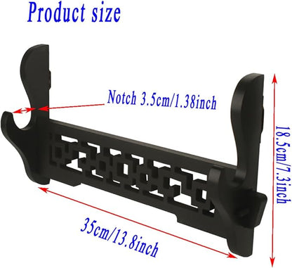 Katana Wall Mount Samurai Sword Display Hanger Lightsaber Holder, Wood Flute Stand Martial Arts