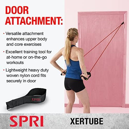 SPRI Xertube Resistance Bands with Handles – All Exercise Cords Sold Separately with Home Gym