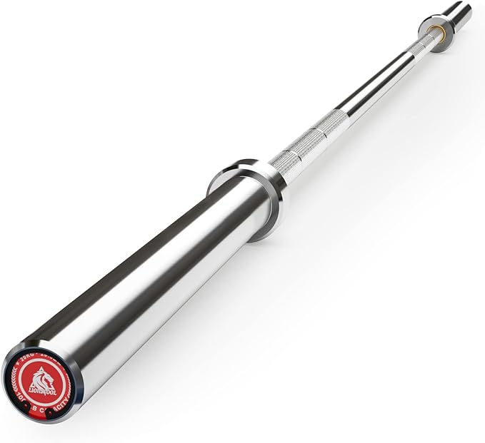 LIONSCOOL 7FT Olympic Barbell for Weightlifting, Power Lifting, 2 Inch Strength Training Bar for