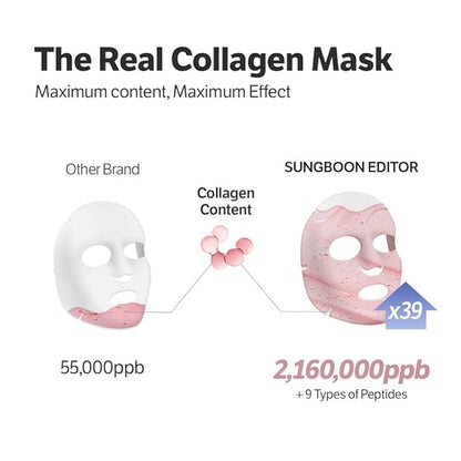 SUNGBOON EDITOR Deep Collagen Overnight mask 37gx4ea | Original Hydrating Collagen Face Mask | Real