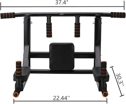 BDL Wall Mounted Pull Up Bar Chin Up bar Multifunctional Dip Station for Indoor Home Gym Workout