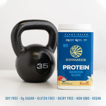 Organic Plant Based Protein Powder | Vegan Organic Protein Powder Vanilla Flavored with BCAA Amino