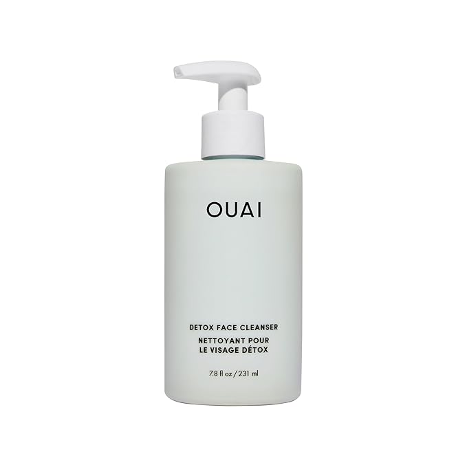 OUAI Detox Facial Cleanser - Deep Cleansing Face Wash with Glycolic Acid, Niacinamide & PHA