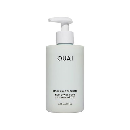 OUAI Detox Facial Cleanser - Deep Cleansing Face Wash with Glycolic Acid, Niacinamide & PHA