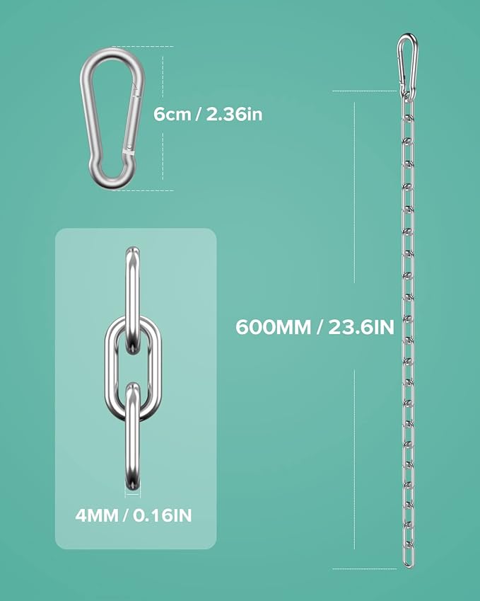 Fitness Chain, Weight Lifting Chains, Cable Machine Extension Chain, 304 Stainless Steel LAT Pull