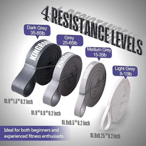 Resistance Band Pull Up Assistance Bands,Set of 5 Resistance Heavy Duty Exercise Stretch Fitness