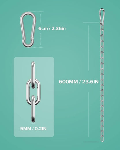 Fitness Chain, Weight Lifting Chains, Cable Machine Extension Chain, 304 Stainless Steel LAT Pull