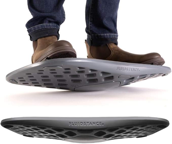 FluidStance Adult Balance Board for Standing Desk - Anti Fatigue USA Made 360 Degree Rocker Wobble