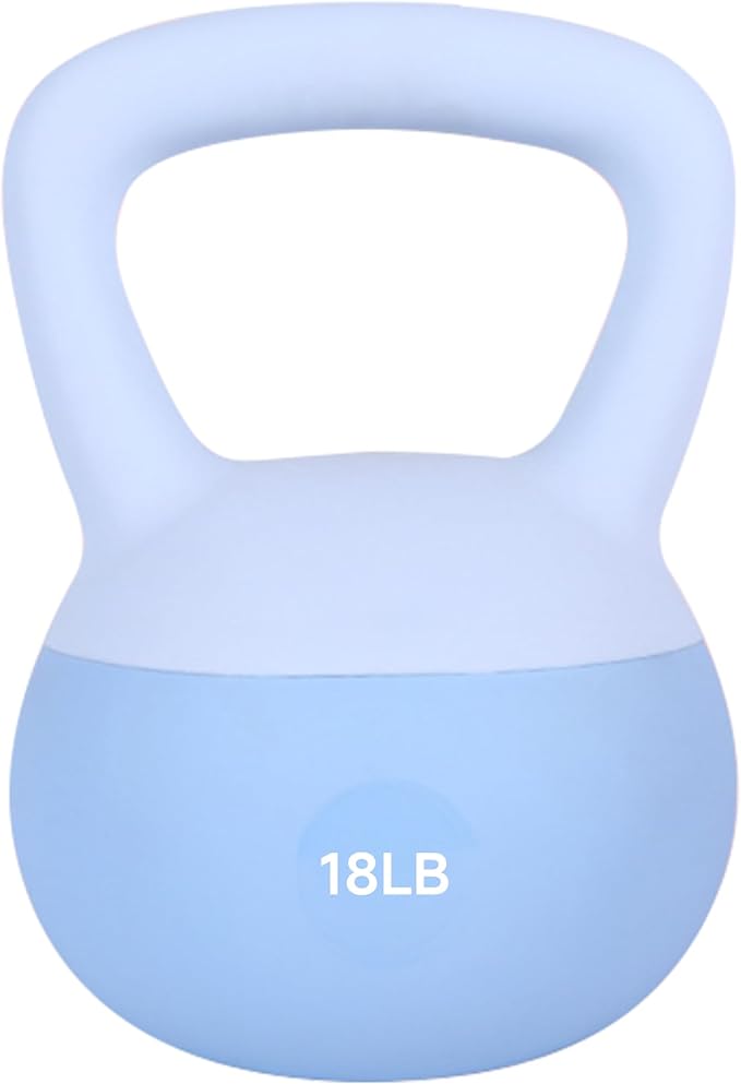 Leikefitness Soft Kettlebells,Steel Shot Filled Weights for Women and Men,Color Coded Anti Slip