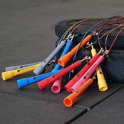 WOD Nation Adjustable Speed Jump Rope For Men, Women & Children - Blazing Fast Fitness Skipping
