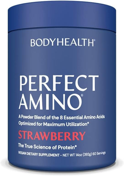 BodyHealth PerfectAmino Powder - BCAA and EAA Powder for Pre and Post Workout - Amino Acid Energy