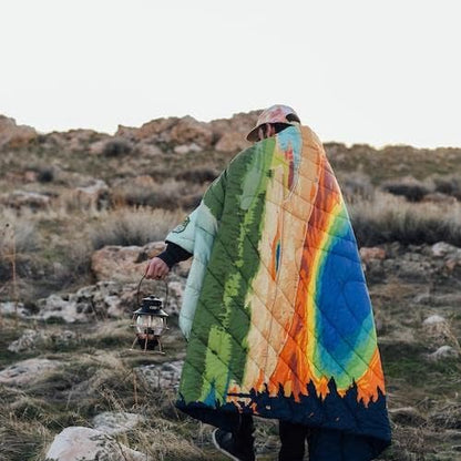 Rumpl Original Puffy Yellowstone National Park Blanket for Camping and Outdoors, V1, Yellowstone V1
