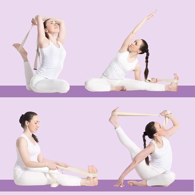 California Yoga Strap | Yoga Belt with Safe Adjustable D-Ring Buckle for Pilates | Stretching Strap